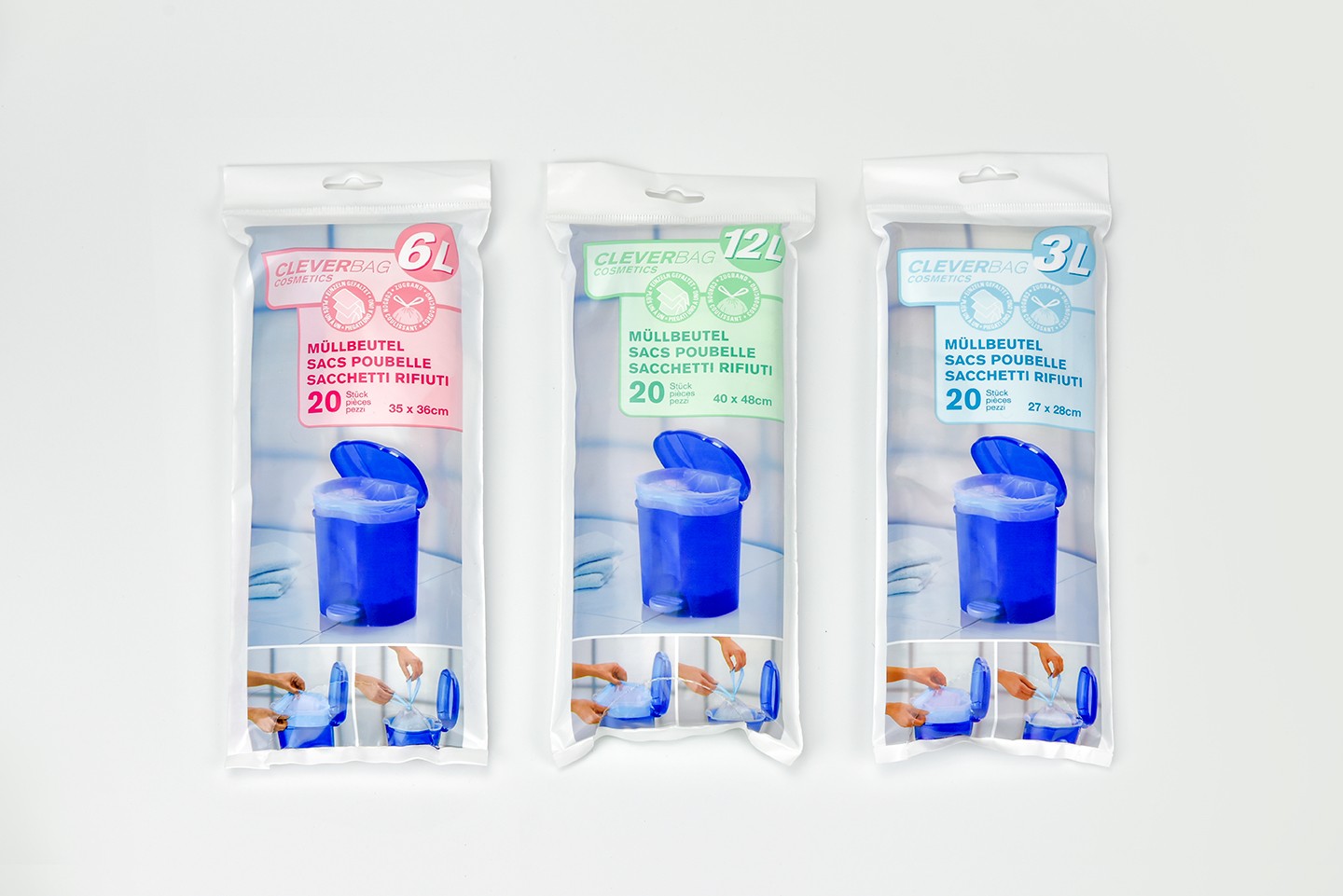Draw-tape bags individual folding